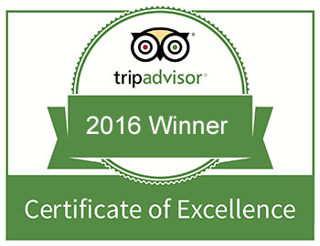 Trip Advisor Certificate of Excellence 2016